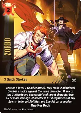 3 Quick Strokes — Zorro, OP01 #286