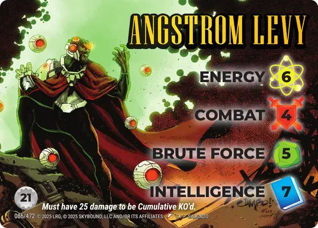 Angstrom Levy OverPower Skybound character card, art by Salgado