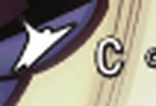 Magnified rarity mark reading C
