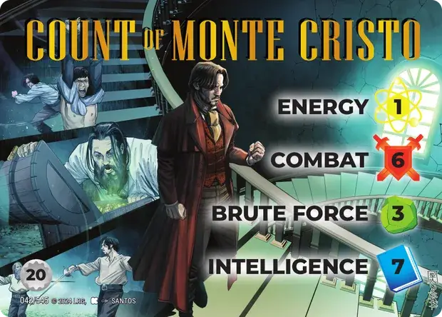 Count of Monte Cristo OverPower Edgar Rice Burroughs character card, art by Santos