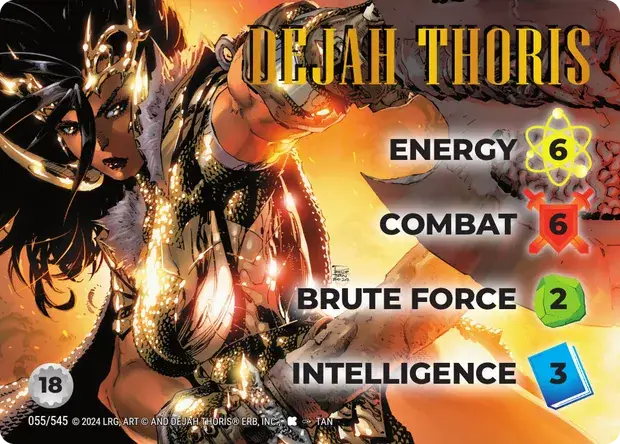 Dejah Thoris OverPower Edgar Rice Burroughs character card, art by Philip Tan