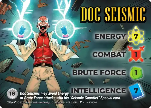 Doc Seismic OverPower Skybound character card, art by Kaiowá