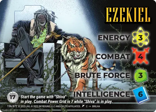 Ezekiel OverPower Skybound character card, art by Brilha