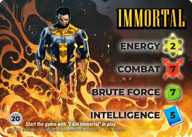 Immortal OverPower Skybound character card, art by Salgado