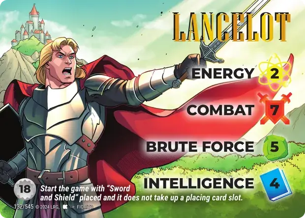 Lancelot OverPower Edgar Rice Burroughs character card, art by Fiorito