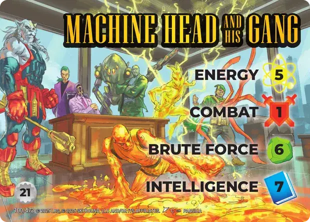 Machine Head and His Gang OverPower Skybound character card, art by Pansica