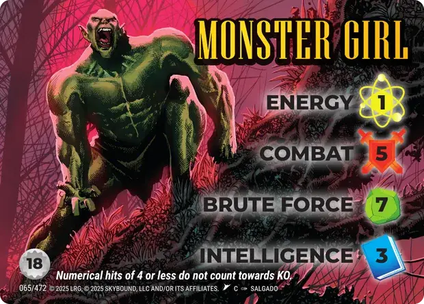 Monster Girl OverPower Skybound character card, art by Salgado
