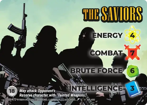 The Saviors OverPower Skybound character card, art by Adlard