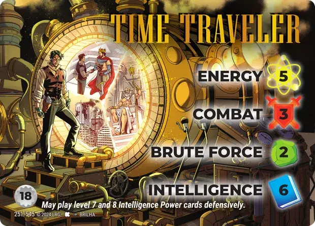 Time Traveler OverPower Edgar Rice Burroughs character card, art by Brilha