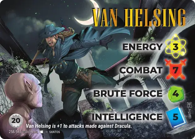 Van Helsing OverPower Edgar Rice Burroughs character card, art by Santos