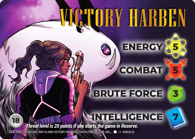 Victory Harben OverPower Edgar Rice Burroughs character card, art by Ranaldi
