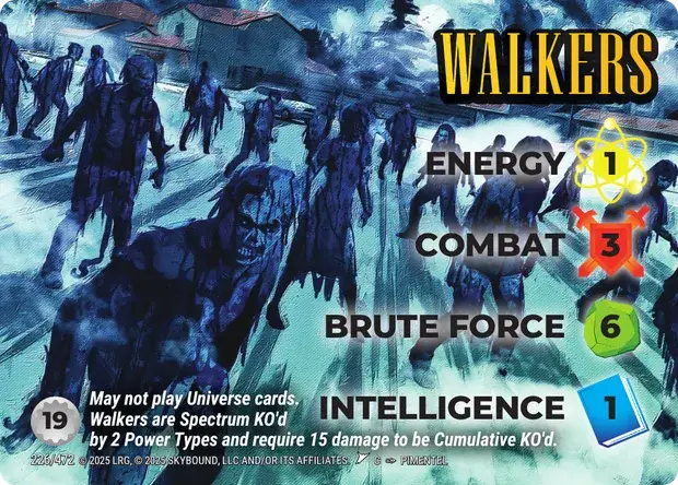 Walkers OverPower Skybound character card, art by Pimentel