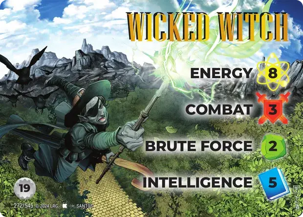 Wicked Witch OverPower Edgar Rice Burroughs character card, art by Santos